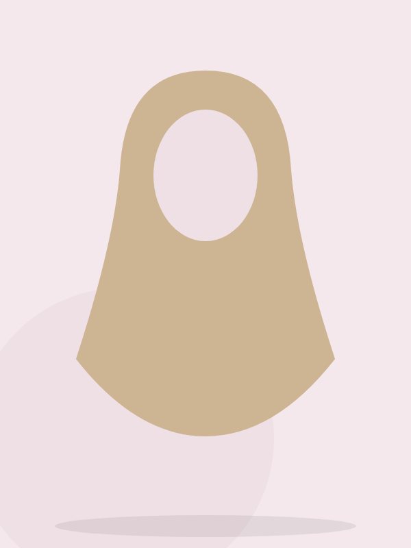 خمار شيفون بطبقتين – بيج